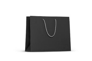 custom black paper bag